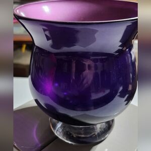 Amethyst purple glass holder